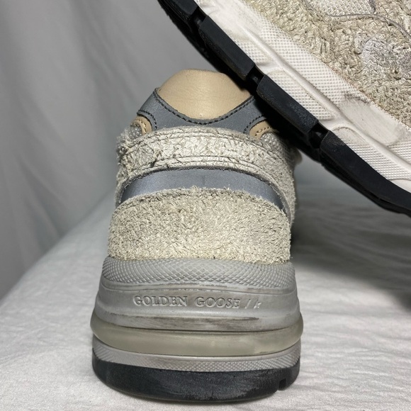 Golden GOOSE *NEW* Dad Star Sneakers white and grey suede with white star Sz 38 - Picture 9 of 17